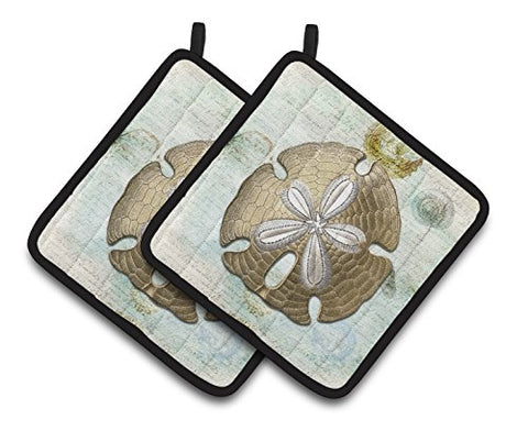 Caroline's Treasures Sand Dollar Pair of Pot Holders SB3025PTHD, 7.5HX7.5W, Multicolor