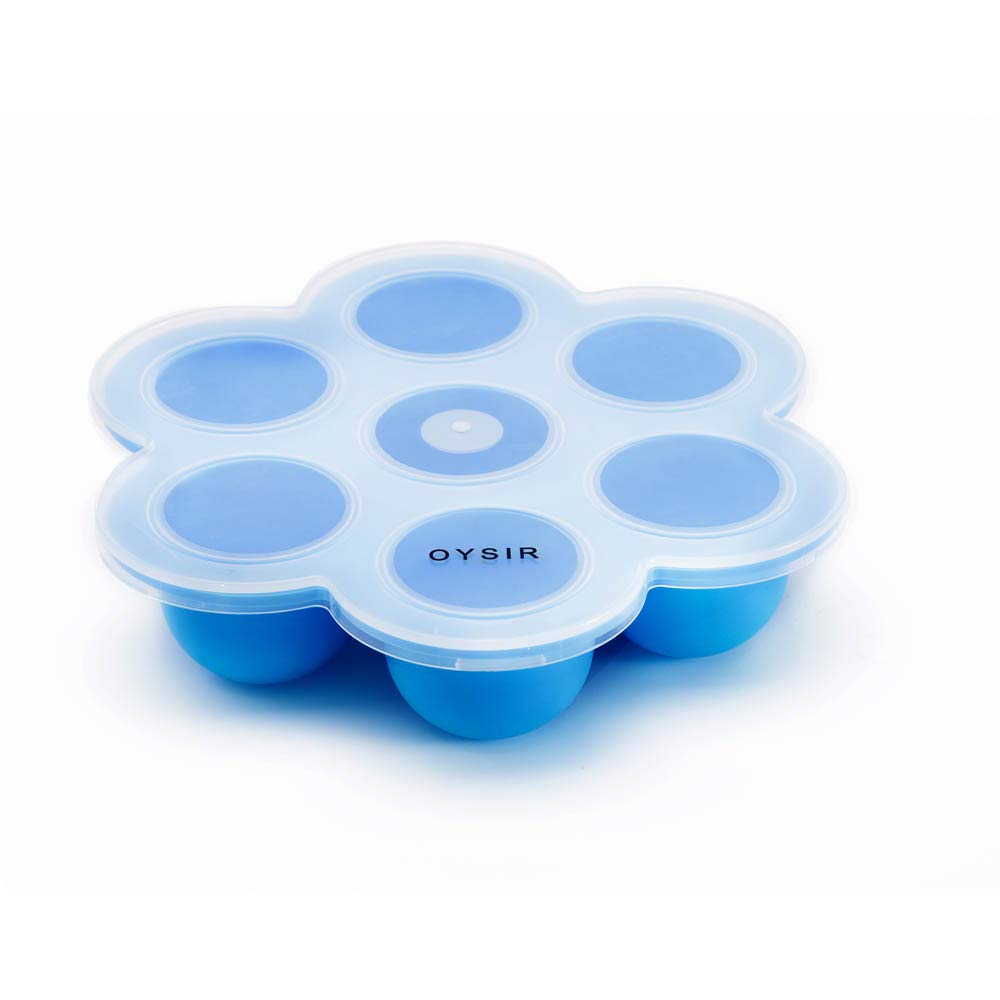 Silicone Egg Bites Molds for Instant Pot Accessories - Fits Instant Pot 5,6,8 qt Pressure Cooker, Reusable Storage Container, Cake mold, Baby food container and Freezer Tray with Lid, Blue