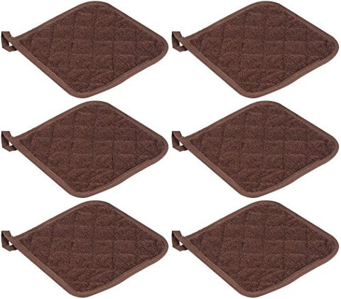 San Jamar 802TPH Heavy Duty Terry Cloth Pot Holder, 8" Length x 8" Width (Pack of 6)