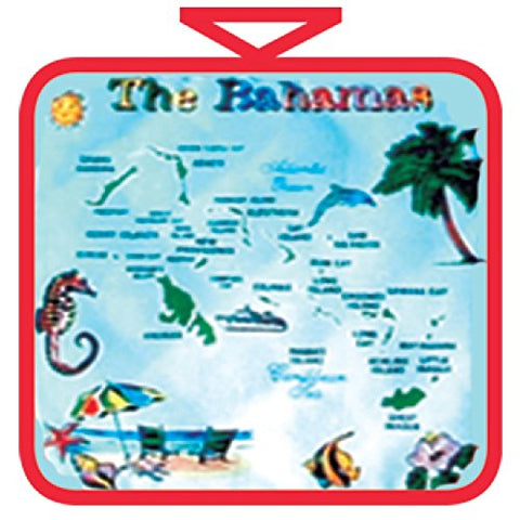 Pot Holder The Bahamas Map Souvenir Cotton Kitchen Pot Holder Great for Cooking Surfaces to Protect pots Pans and Dishes