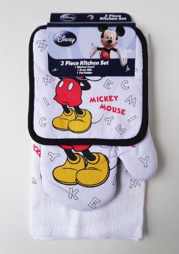 Disney Mickey Mouse, 3 Piece Set, Towel, Oven Mit, & Pot Holder