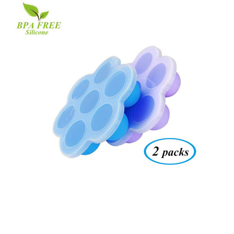 Silicone Egg Bites Molds For Instant Pot Accessories (2 Packs) with Silicone Lids - Fits Pressure Cooker 3, 5,6,8qt,Tiny Size Reusable Baby Food Storage Container Freezer Ice Tray