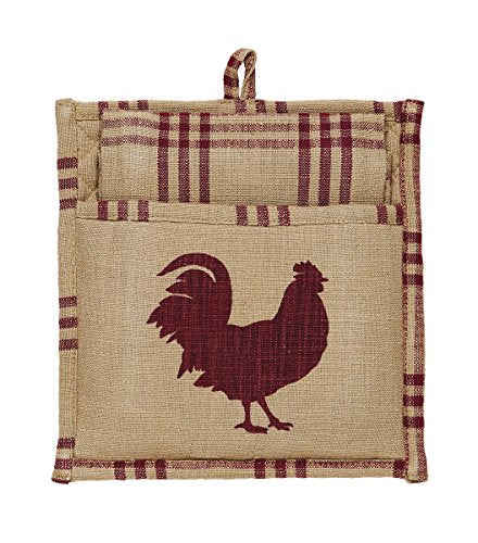 Olivia's Heartland Red Rooster Potholder Gift Set - Set of 2