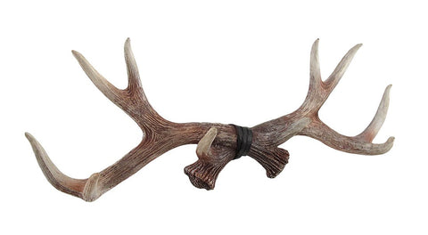 Lifelike Deer Antlers Rack Decorative Wall Hook (White)