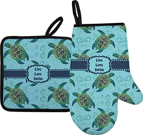 RNK Shops Sea Turtles Oven Mitt & Pot Holder (Personalized)