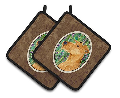 Caroline's Treasures Irish Terrier Pair of Pot Holders SS1004PTHD, 7.5HX7.5W, Multicolor