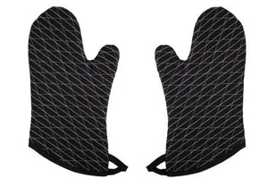 Now Designs Superior Oven Mitt, Pinstripe Black, Set of 2