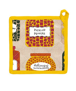 Thread Spread 100% Cotton Pot Holder, 8 - inch by 8 - inch Designed in France - Confiture Collection