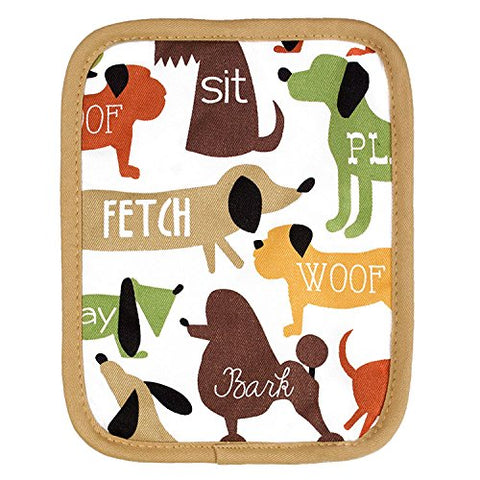 Ritz Print Pot Holder Walk the Dog Neutral