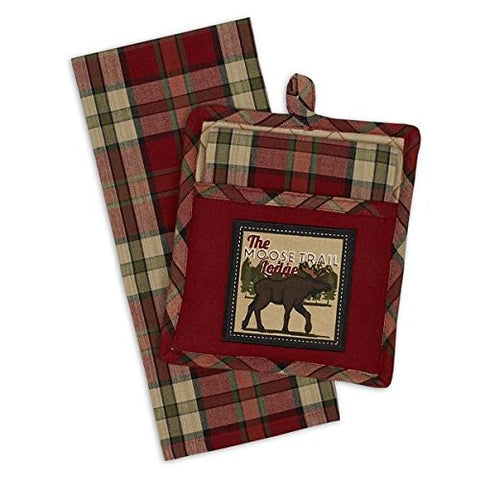 Design Imports DII Moose Trail Lodge Potholder Gift Set