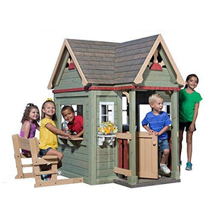 Backyard Discovery Victorian Inn All Cedar Outdoor Wooden Playhouse