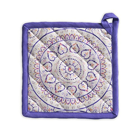 Maison d' Hermine Mandala 100% Cotton Pot Holder 8 Inch by 8 Inch