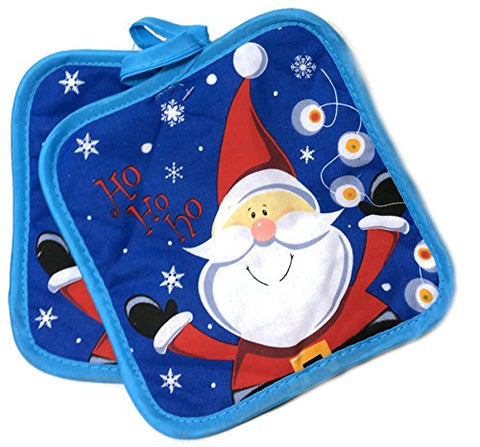 Christmas House 2 Piece Pot Holder Set (Ho Ho Ho ~ Santa)