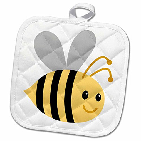 3D Rose Cute Cartoon Bumble Bee Pot Holder, 8 x 8