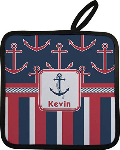 YouCustomizeIt Nautical Anchors & Stripes Pot Holder (Personalized)