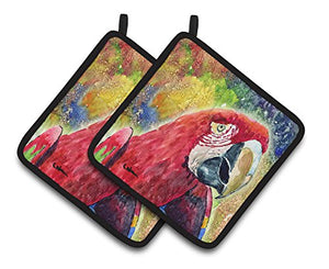 Caroline's Treasures 8607PTHD Bird"Parrot" Pot Holders (1 Pair), 7.5" x 7.5", Multicolor