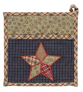 VHC Brands 12262 Arlington Patchwork Star Pot Holder