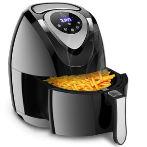 Costzon 7-In-1 Air Fryer, 3.4 Quart 1400W, Healthy Oil Free Cooking, Electric Deep Cooker with LCD Touch, Temperature and Time Control, Dishwasher, Detachable Basket Handle, UL Certified