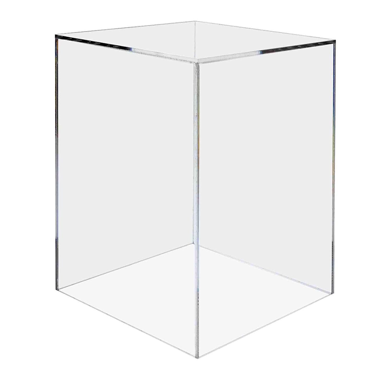 Marketing Holders Display Cube Pedestal Art Sculpture Stand 12"w x 12"d x 16"h Clear