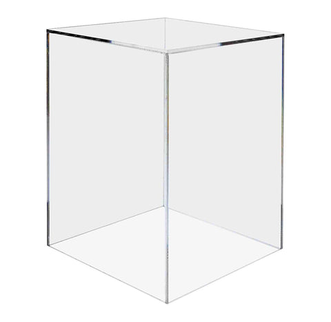 Marketing Holders Display Cube Pedestal Art Sculpture Stand 12"w x 12"d x 16"h Clear