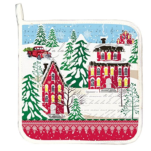 Michel Design Works Cotton Potholder, Deck The Halls