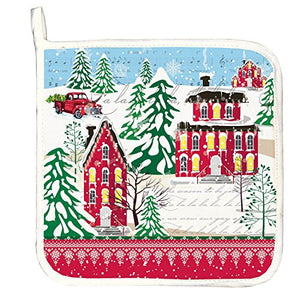 Michel Design Works Cotton Potholder, Deck The Halls