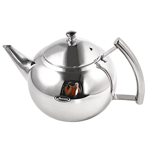 Tea Pot, Newness Polished Stainless Steel Teapot with Lid, Tea Kettle for Home, Teapot with Tea Filter, 57 Ounces(1.7 Liters)