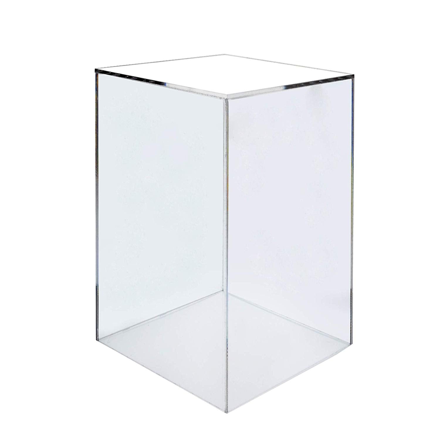 Marketing Holders Display Cube Pedestal Sculpture Stand 12"w x 12"d x 19"h Trophy Art Figurine Showcase Clear Acrylic