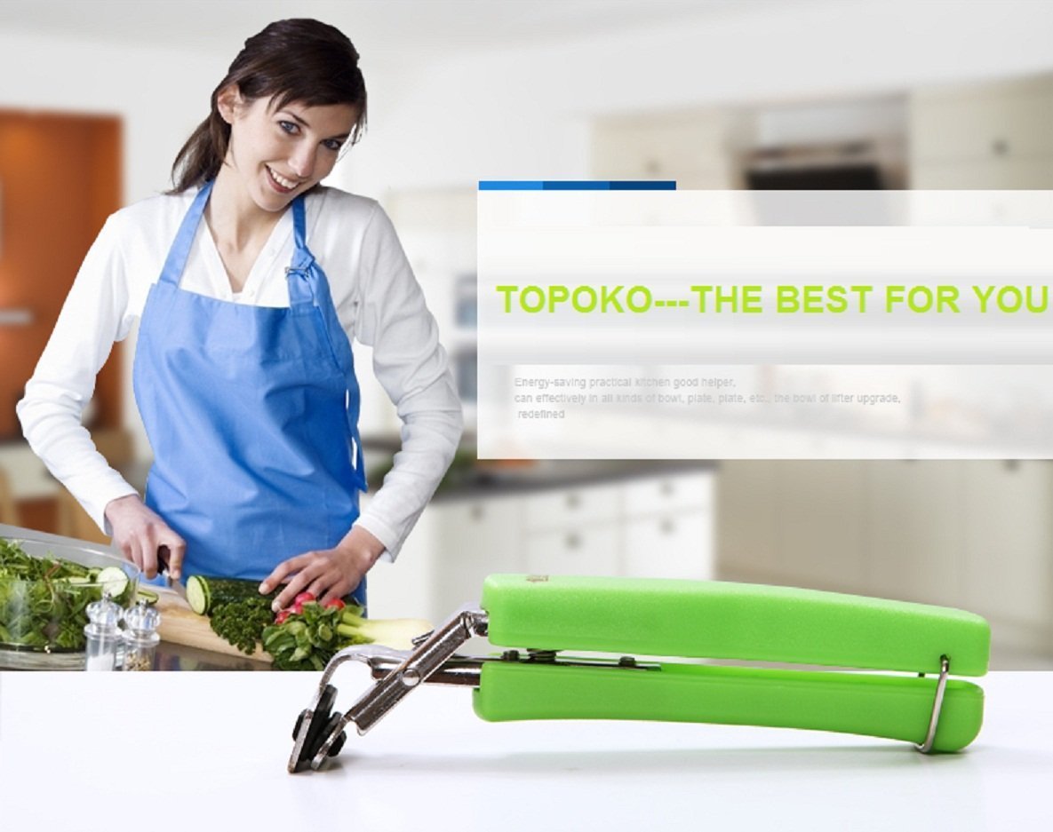 Topoko Kitchen Stainless Steel Exquisite Bowl Pot Pan Gripper Clip Hot Dish Plate Bowl Clip Retriever Tongs(Random color-2 PCS)