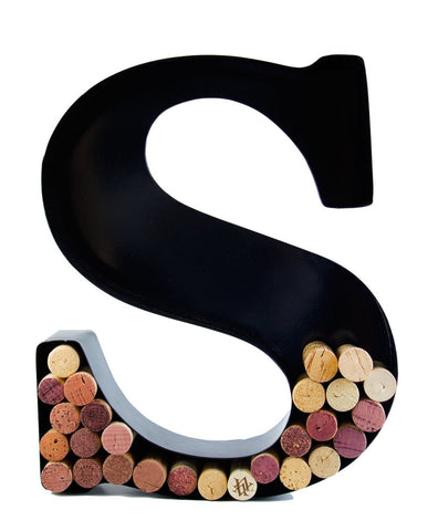 Wine Cork Holder - Metal Monogram Letter (T)