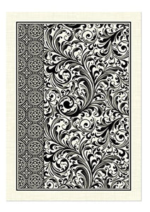 Michel Design Works Natural Cotton Kitchen Towel, Black Florentine