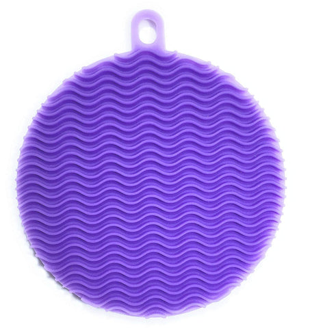 Silicone Dish Scrubber Sponge (Purple)