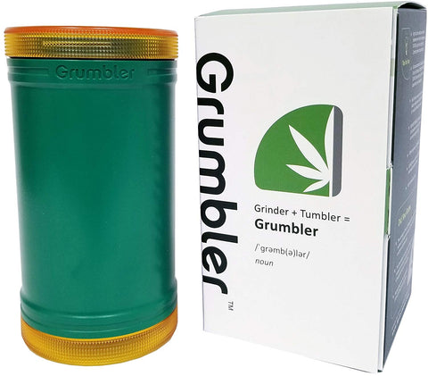 MyGrumbler.com Grumbler - Medical Herb and Accessory Storage Case w/Detachable Grinder, Pre-Roll Protector, Grinds Funnel. Smell Proof, Food Safe, Child Resistant