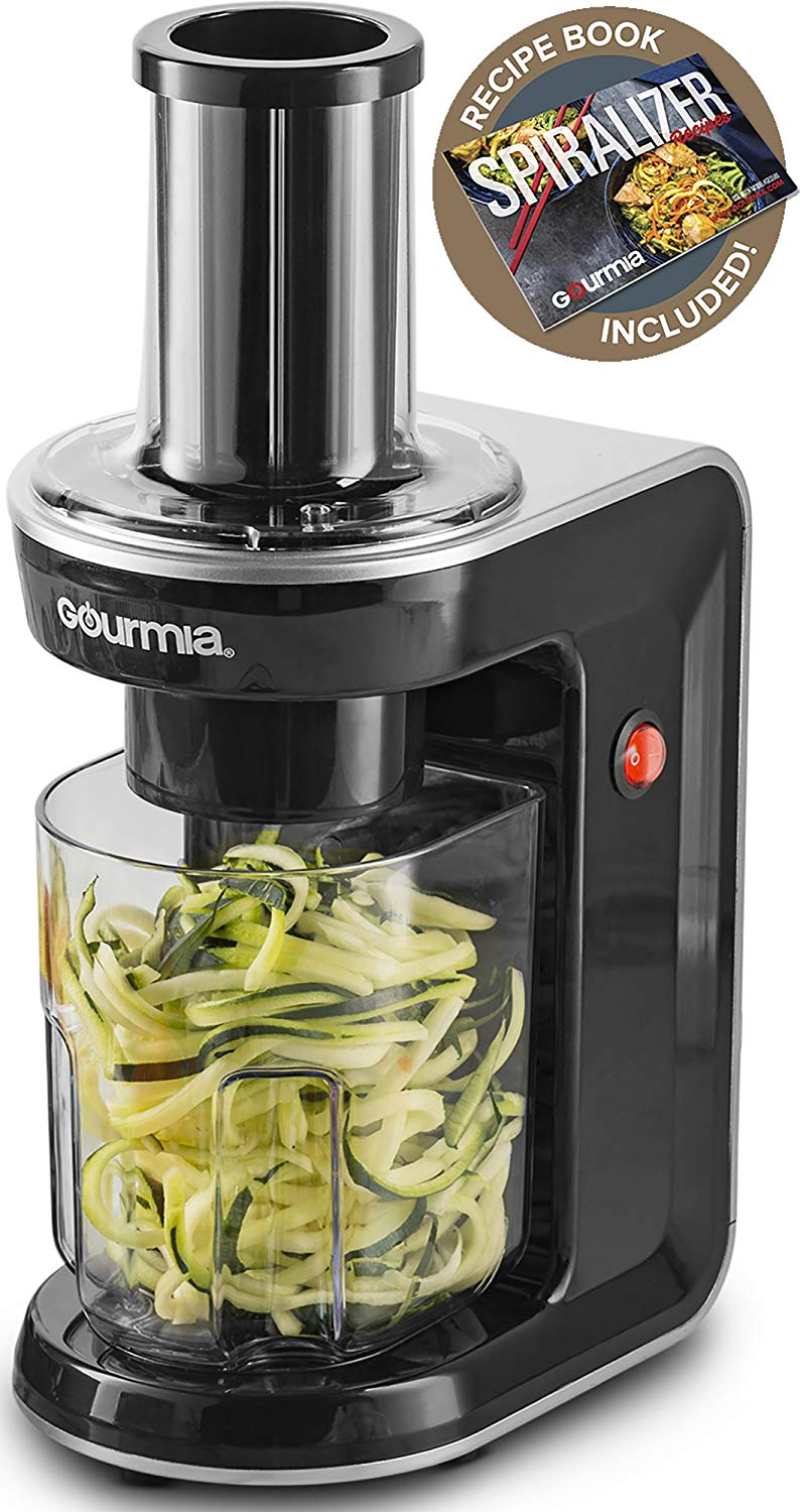 Gourmia GES580 Electric Spiralizer with 3 Blades Recipe Book, 110V - Silver