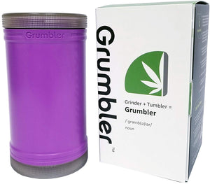 MyGrumbler.com Grumbler - Medical Herb and Accessory Storage Case w/Detachable Grinder, Pre-Roll Protector, Grinds Funnel. Smell Proof, Food Safe, Child Resistant