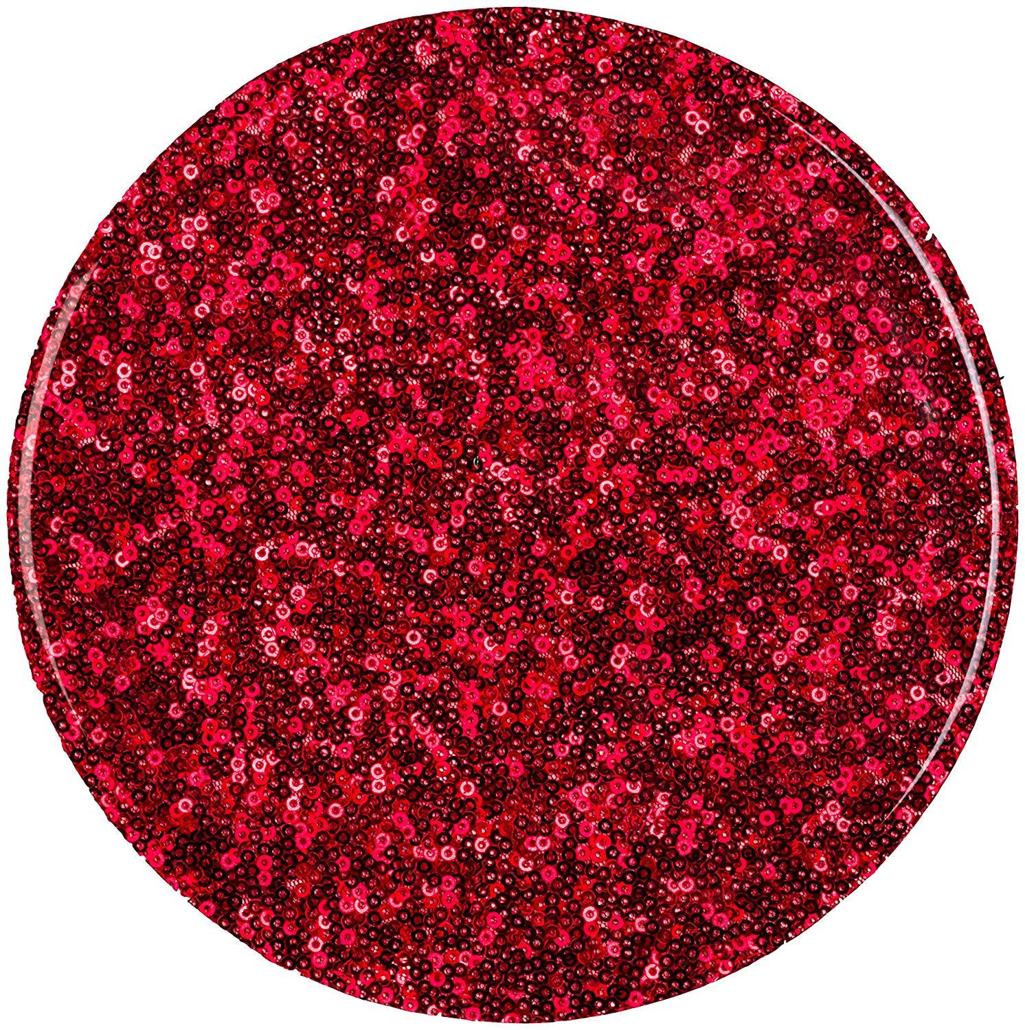 Aprons by JeM Sequin Silicone Trivet – Red – 8in