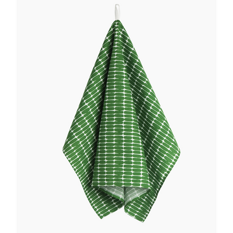 Marimekko Kitchen - Tea Towels - Alku 191 Green/White (single)