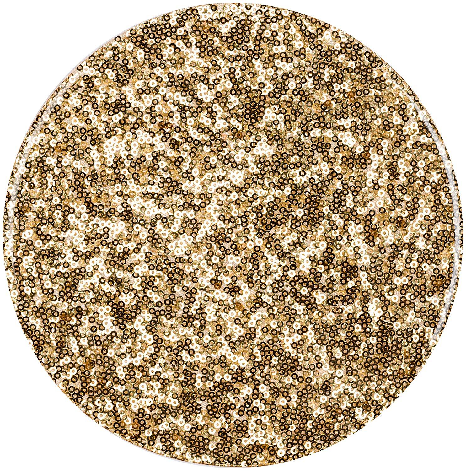 Aprons by JeM Sequin Silicone Trivet – Gold – 8in