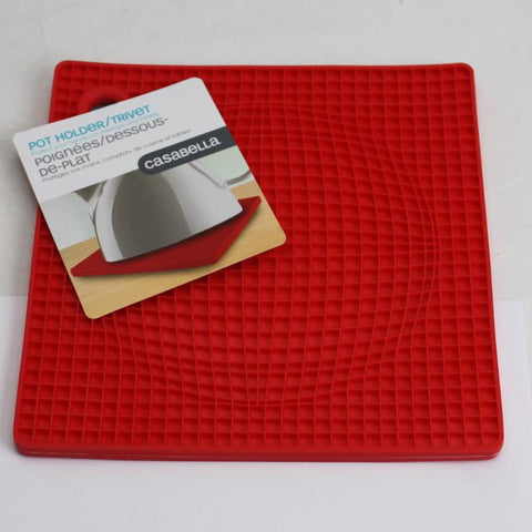 Casabella Pot Holder Trivet :( 7"x 7" Silicone Assorted Colo Item # 53414