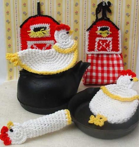 Farmyard Kitchen Set Crochet Pattern