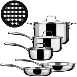 9-Piece Stainless Steel Induction Ready Cookware Set