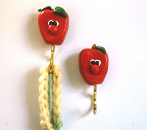 Red Apple Kitchen Magnets, Fridge Magnets, Refrigerator Magnets, Pot holder Magnets