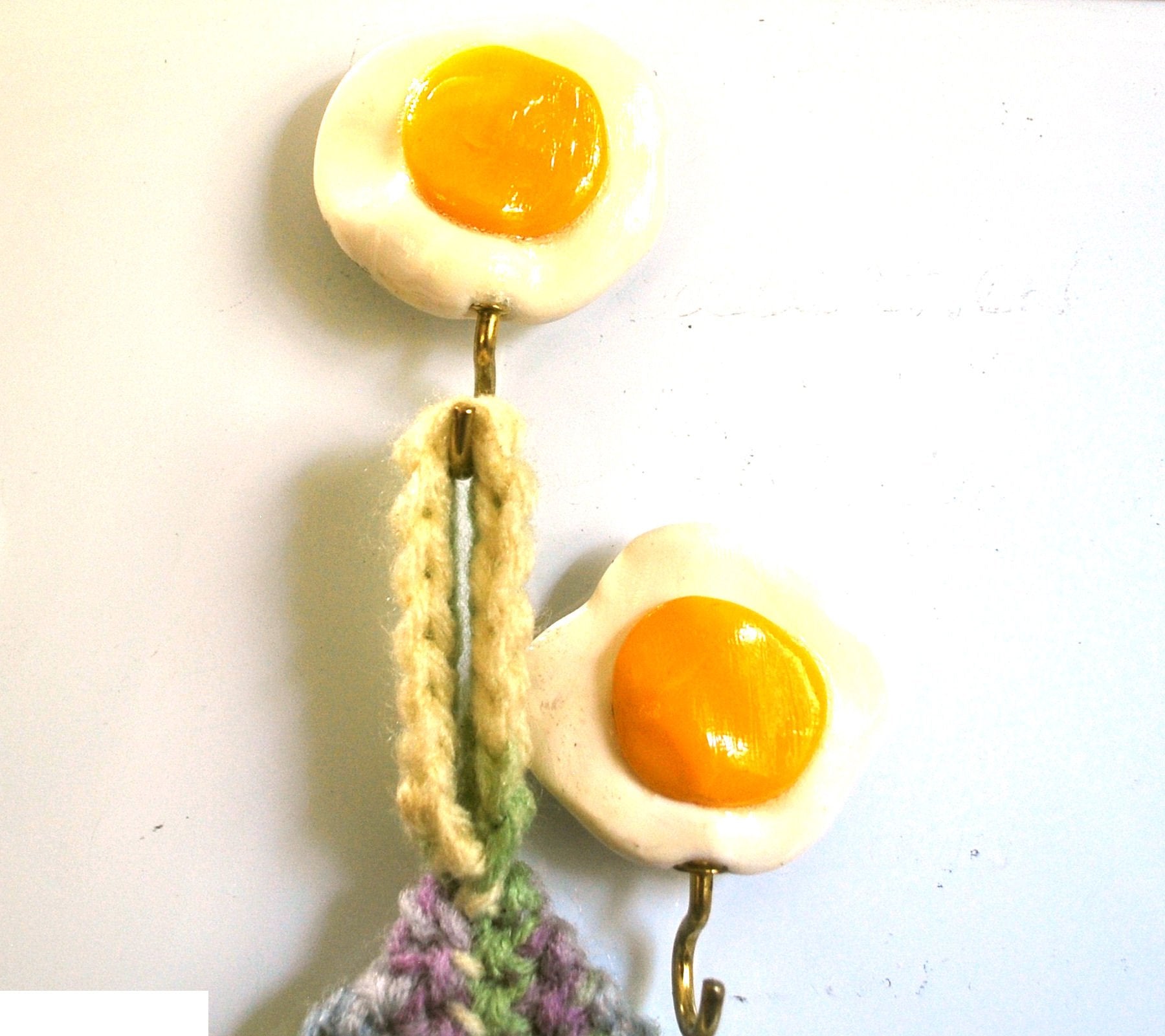 Fried Eggs Kitchen Magnets, Fridge Magnets, Refrigerator Magnets, Pot holder Magnets