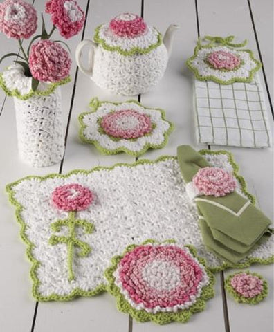 Carnation Kitchen Set Crochet Pattern