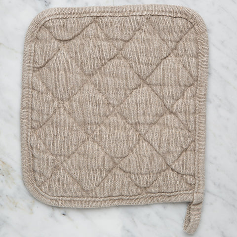 Beige 100% Linen Deco Pot Holder