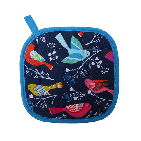 Navy Birds Pot Holder