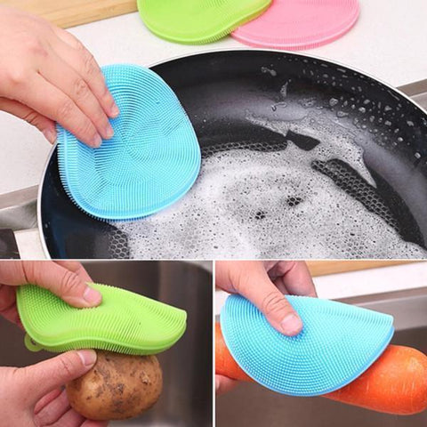 Multipurpose Antibacterial Silicone Sponge-3pcs