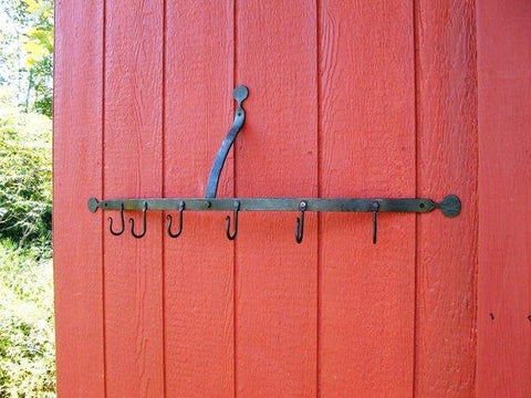 Pot Rack, Half Round, Hand Forged Iron