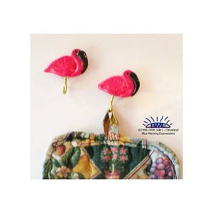 Pink Flamingo Kitchen Magnets, Fridge Magnets, Refrigerator Magnets, Potholder Magnets