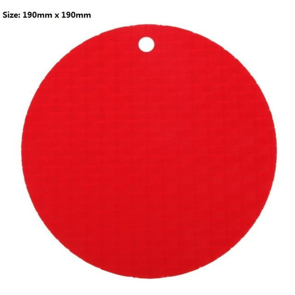 1Pc Round Silicone Cup Mat Non-Slip Heat Resistant Mat